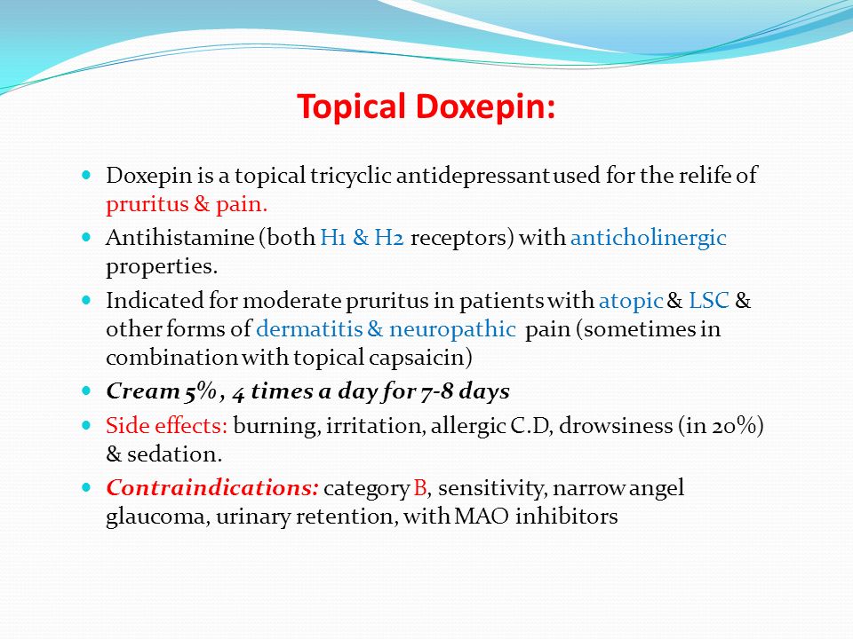 Doxepin and itching