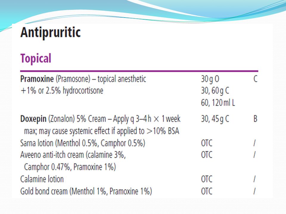 Doxepin and itching