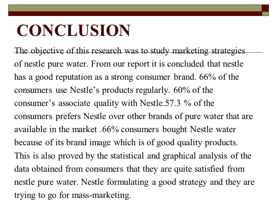 conclusion on marketing research