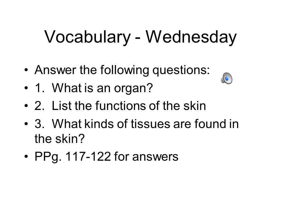 Vocabulary - Wednesday Answer the following questions: 1.