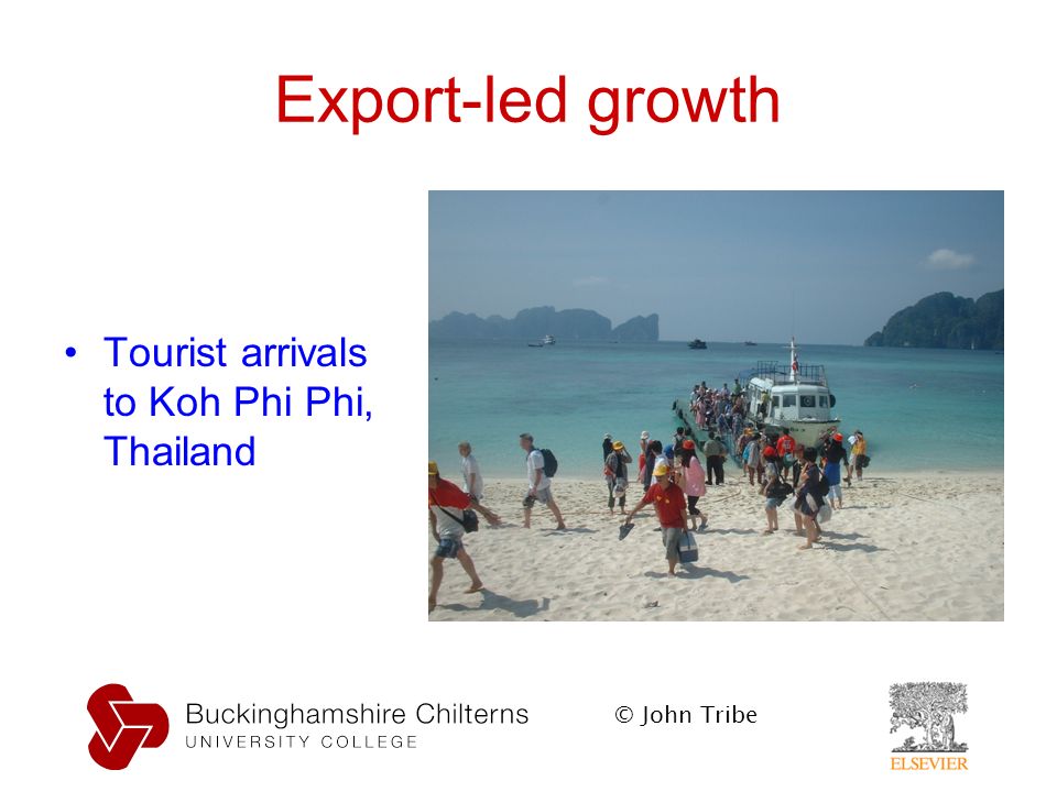 © John Tribe Export-led growth Tourist arrivals to Koh Phi Phi, Thailand