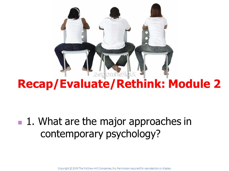 Recap/Evaluate/Rethink: Module 2 1. What are the major approaches in contemporary psychology.