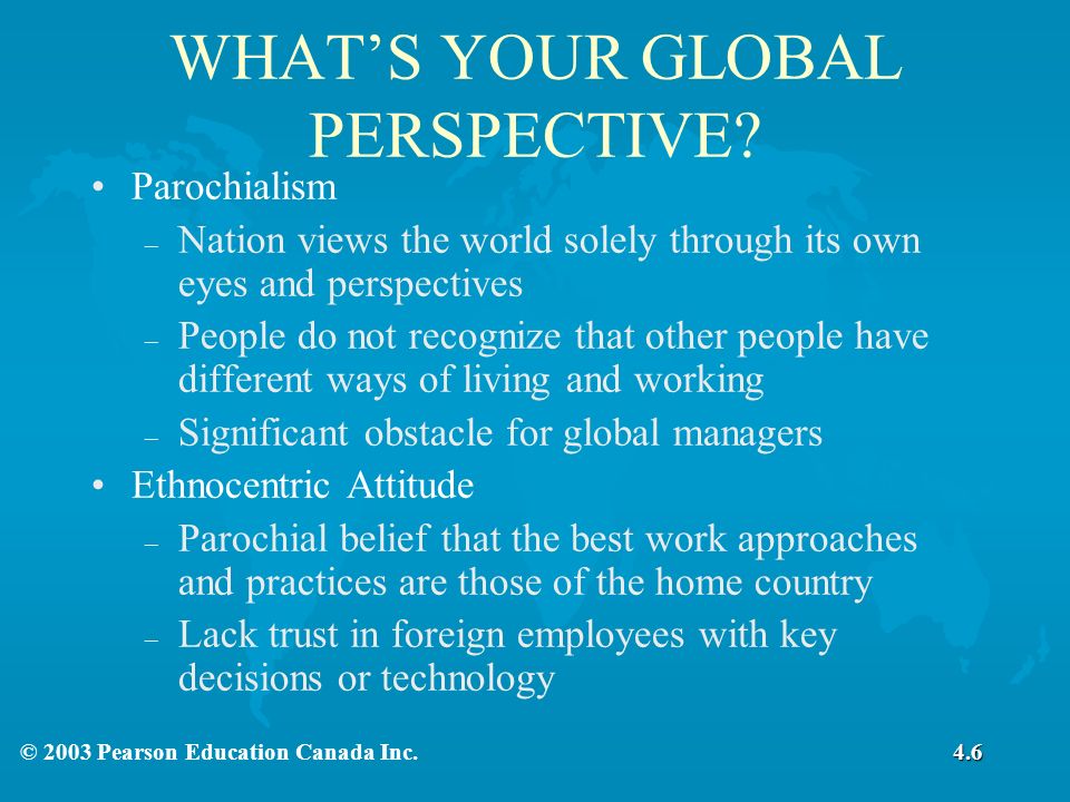WHAT’S YOUR GLOBAL PERSPECTIVE.