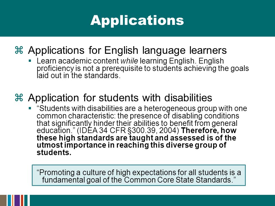 Applications  Applications for English language learners  Learn academic content while learning English.