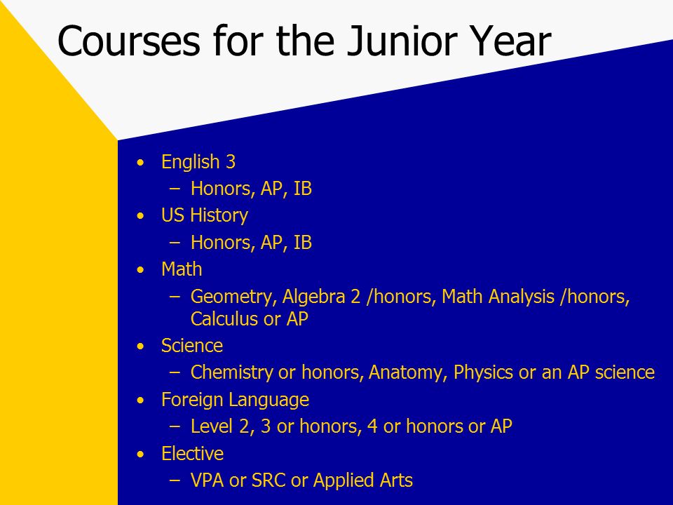 junior year of high school