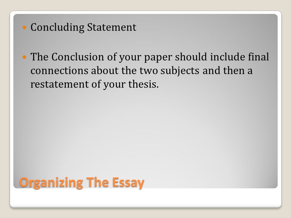 Compare Contrast Thesis Statement