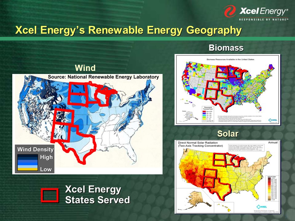 3 Biomass Solar Wind Xcel Energy States Served Xcel Energy’s Renewable Energy Geography