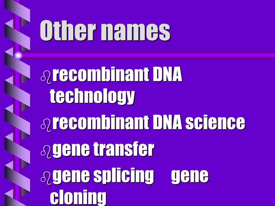 Genetic engineering b movement of a gene from one organism to another