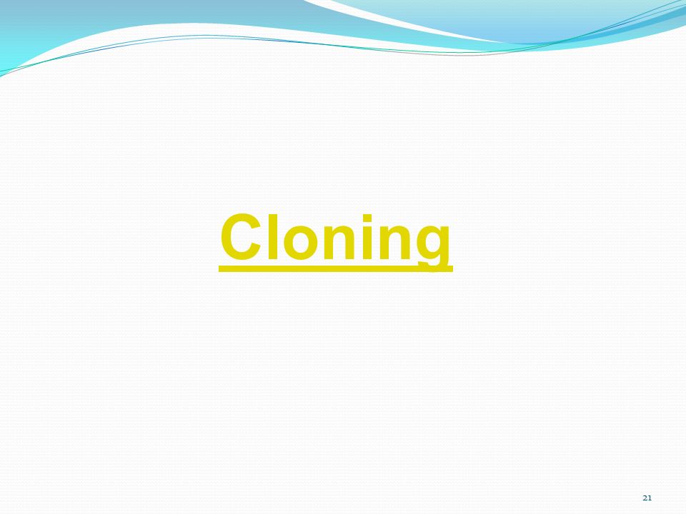 21 Cloning