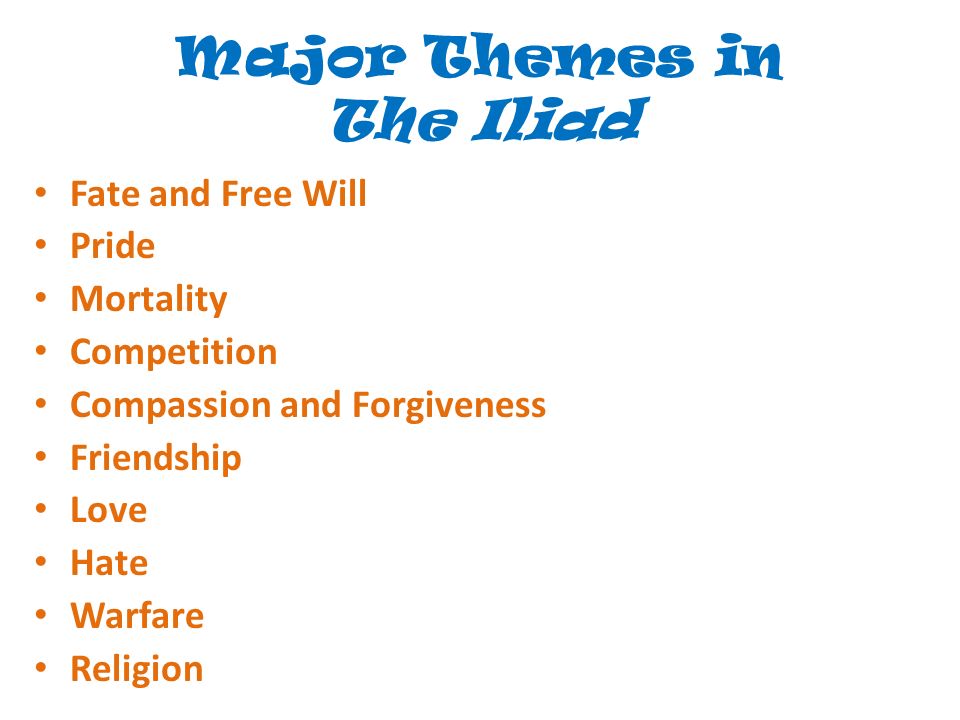 Iliad Essay Questions