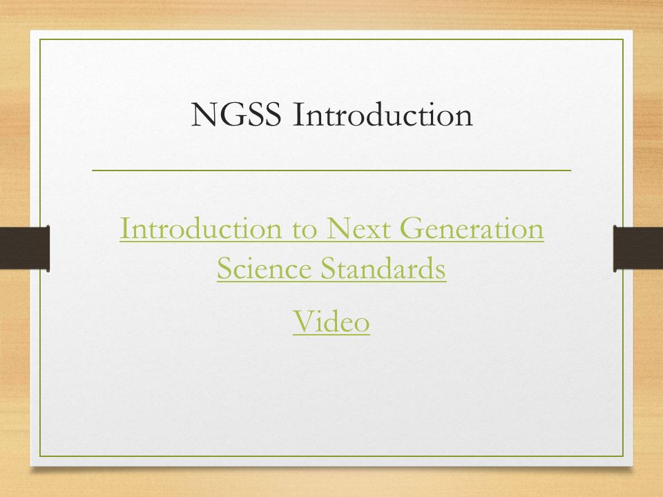 NGSS Introduction Introduction to Next Generation Science Standards Video