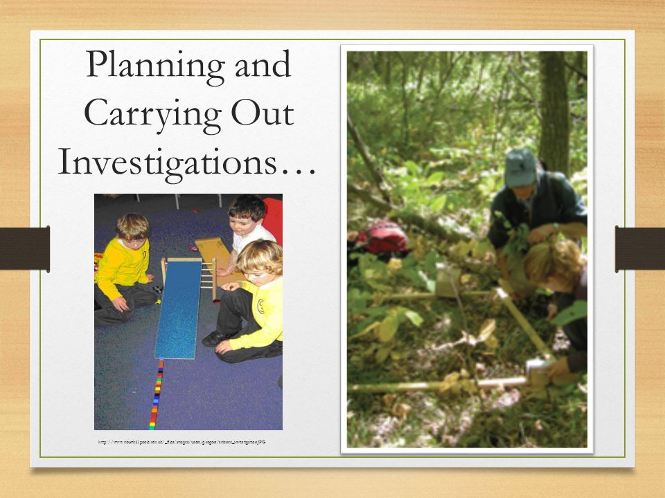 Planning and Carrying Out Investigations…