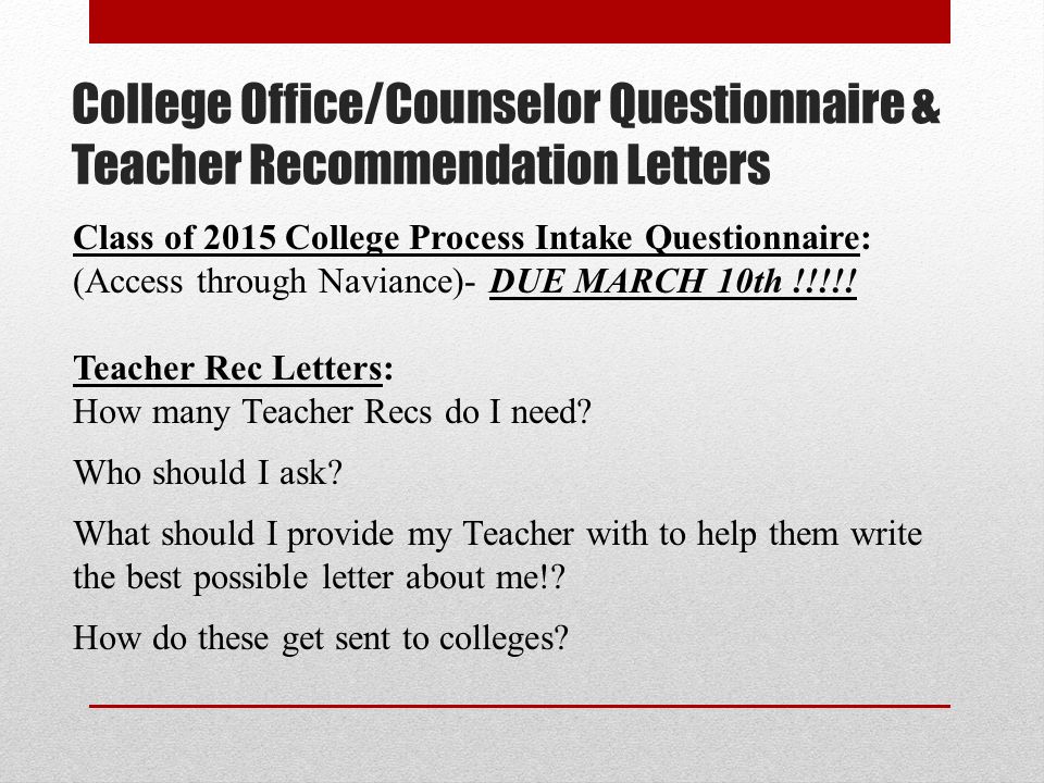 Teacher Recommendation Letter Help