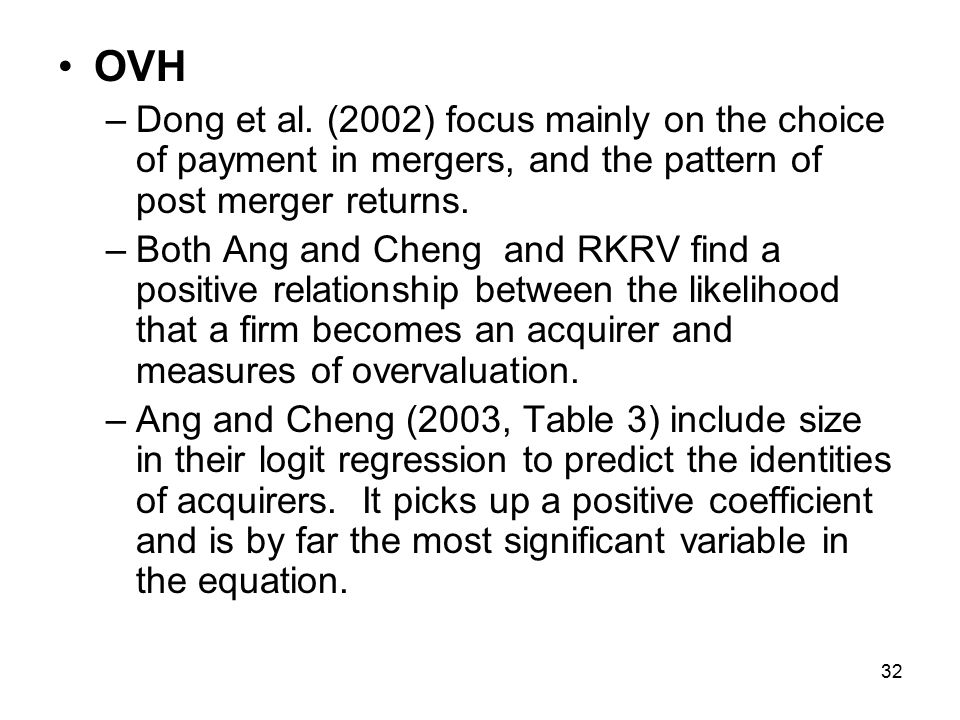 32 OVH –Dong et al.