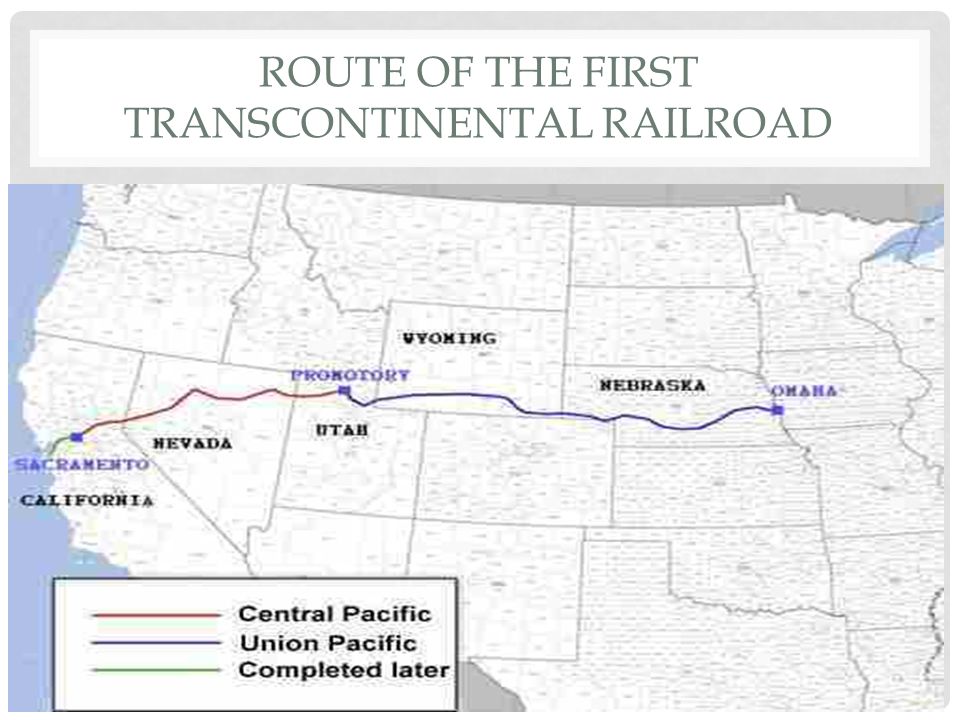 Image result for transcontinental railroad