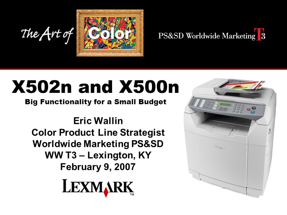 Lexmark 3300 Series Printer Software