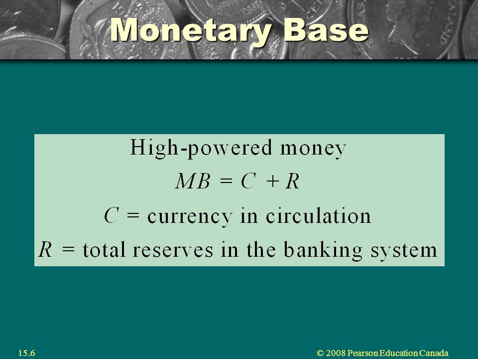 © 2008 Pearson Education Canada15.6 Monetary Base