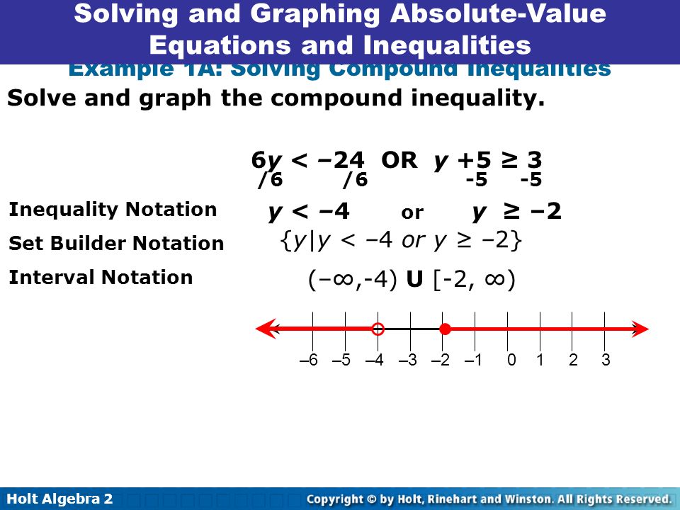 Solving Absolute Value Equations And Inequalities Worksheet Holt Algebra Solving Absolute Value Equations And Inequalities 2 8
