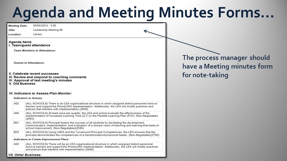 Agenda and Meeting Minutes Forms...
