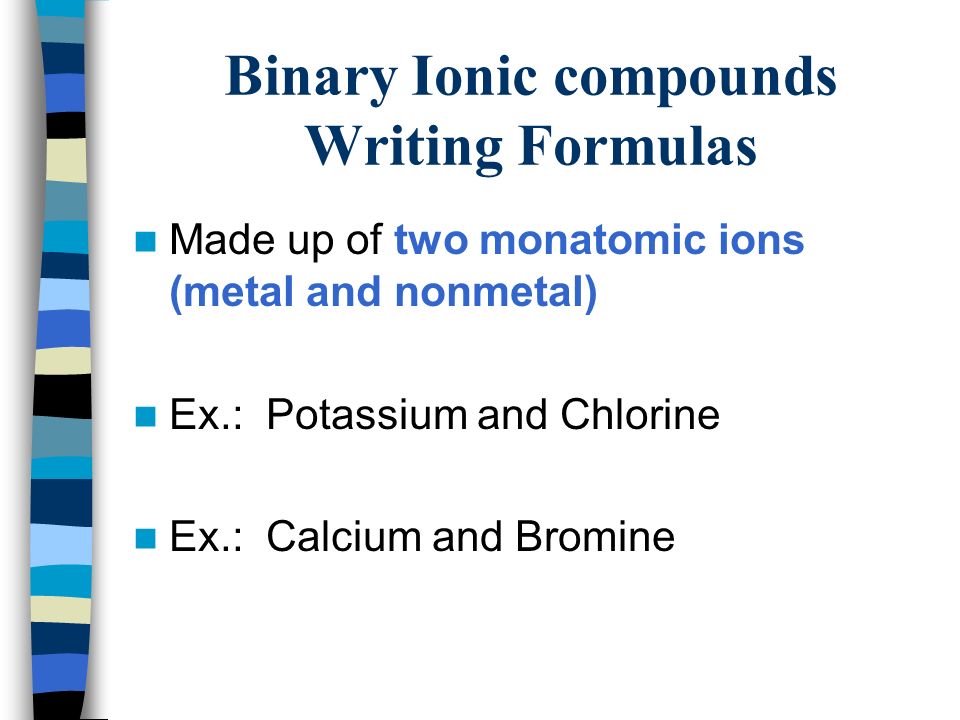 formulas for ionic compounds