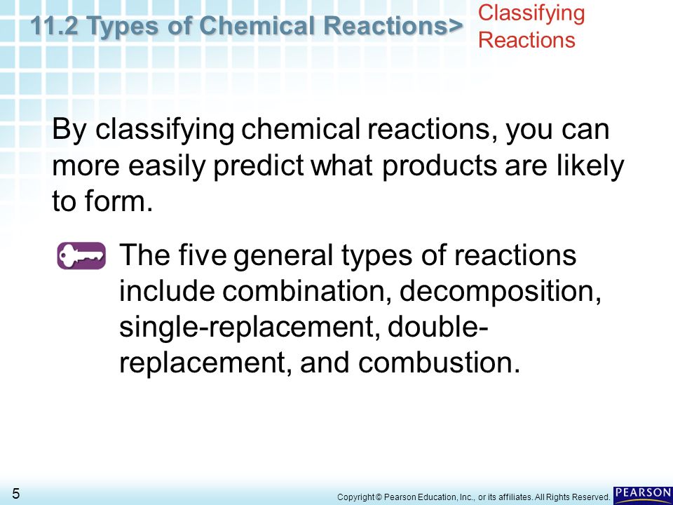 Worksheets 11 Chemical Reactions Answer Key 11 2 types of chemical reactions 1 chapter 5 by classifying you can more easily