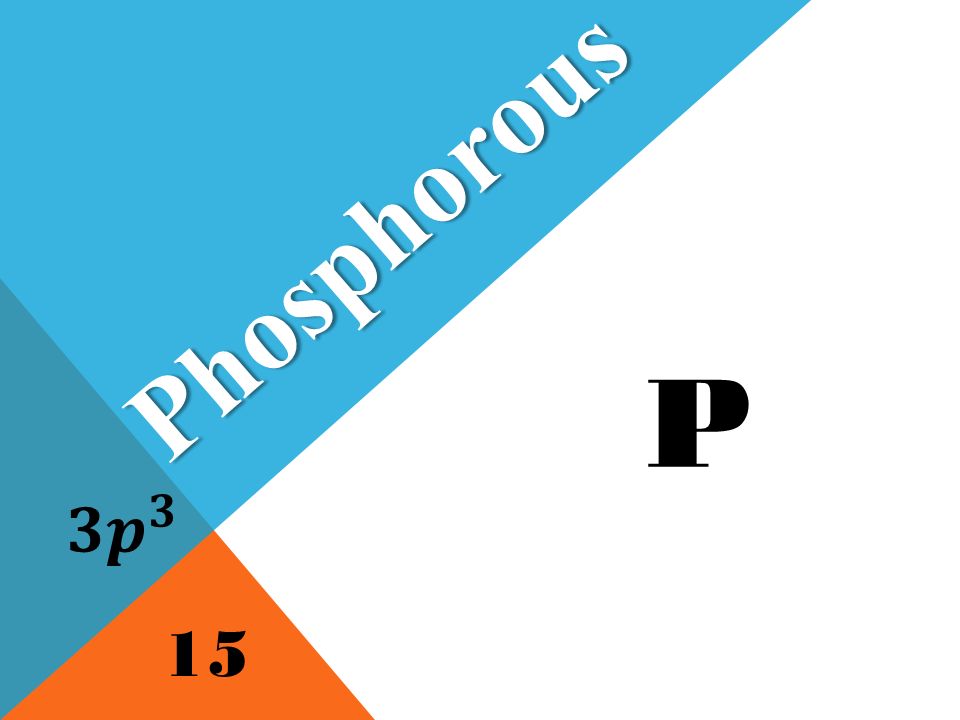 P Phosphorous 15
