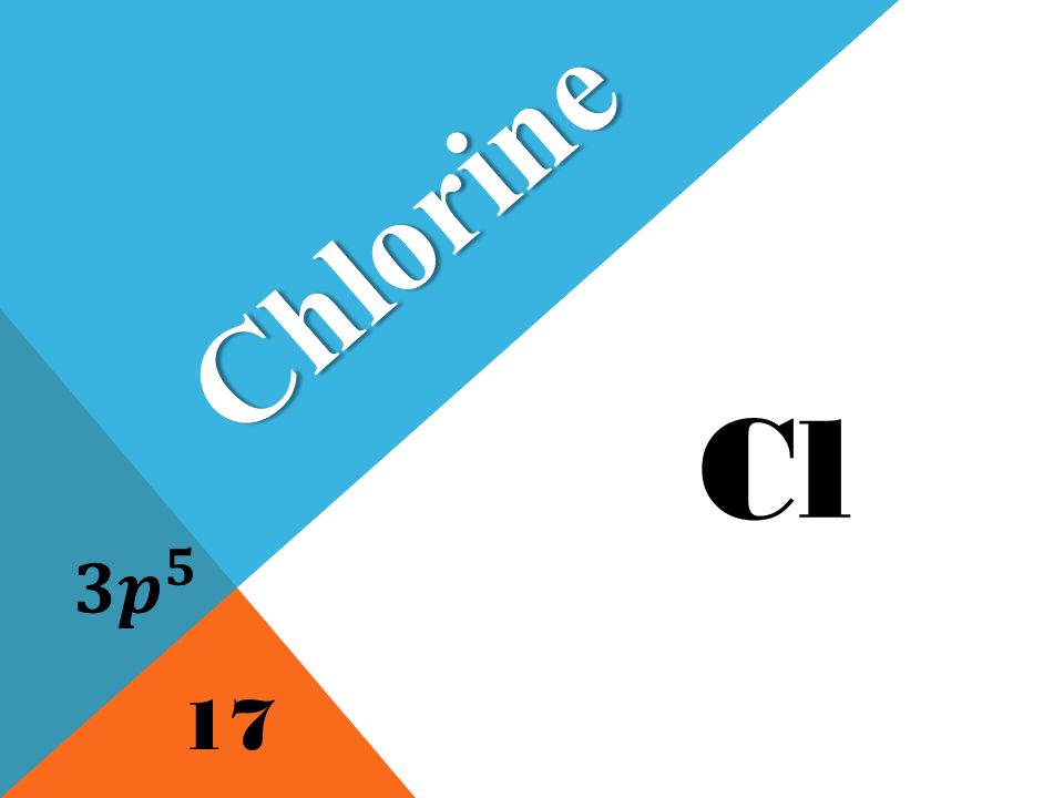 Cl Chlorine 17