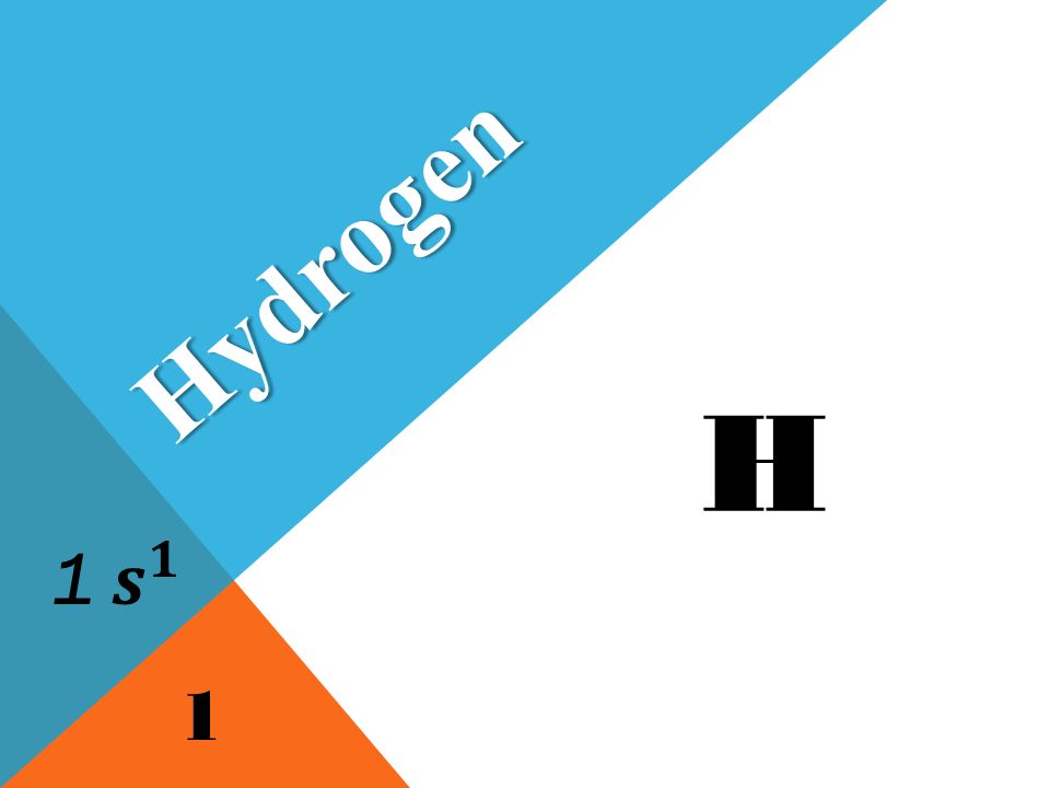 H Hydrogen 1