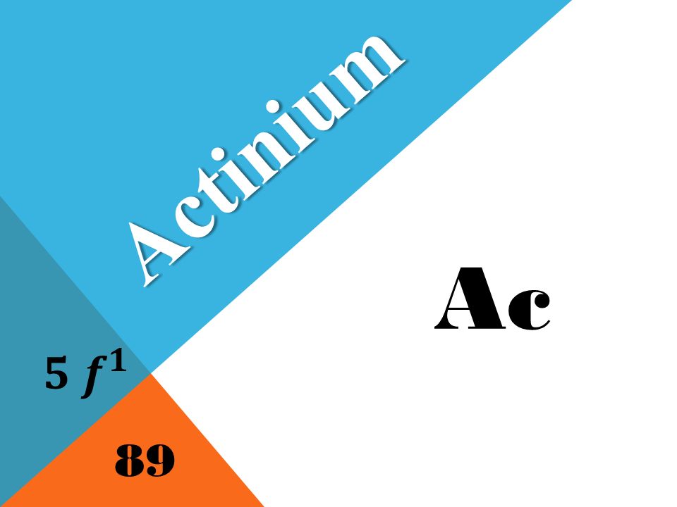 Ac Actinium 89