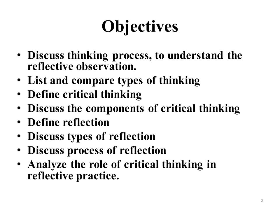 Critical thinking in teaching