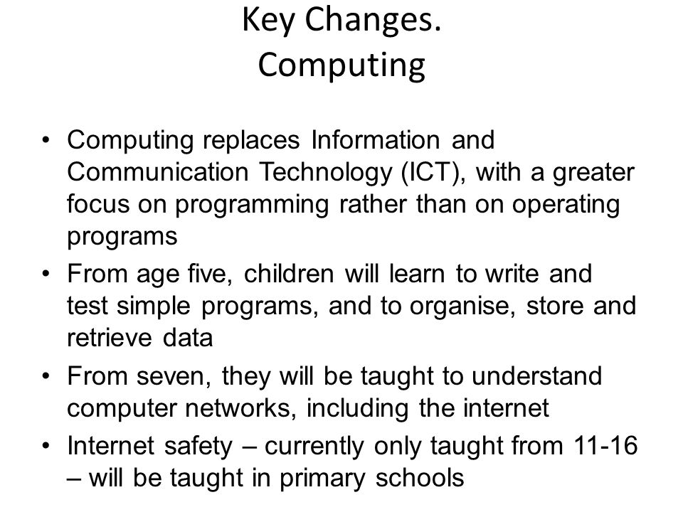 Key Changes.