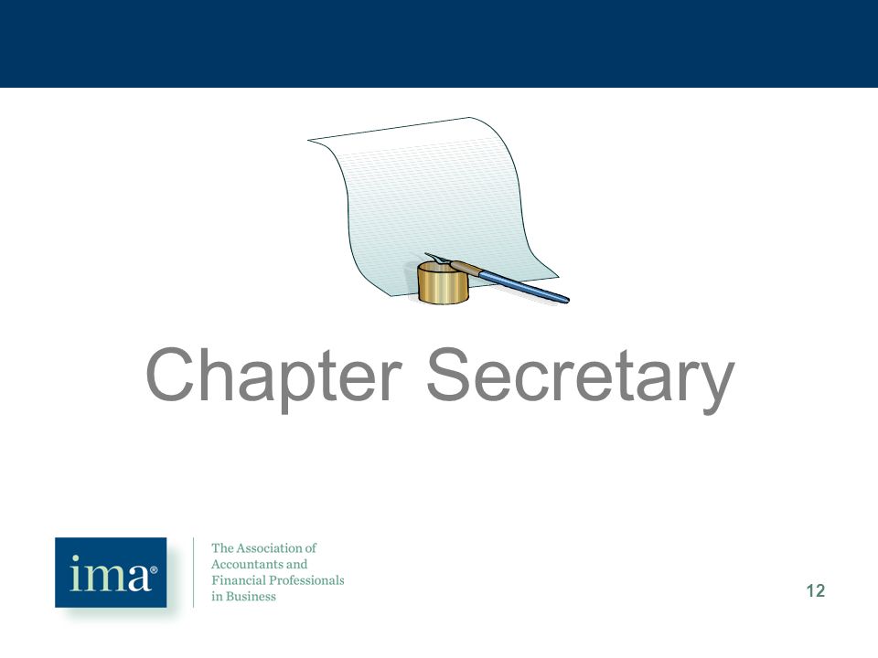 Chapter Secretary 12