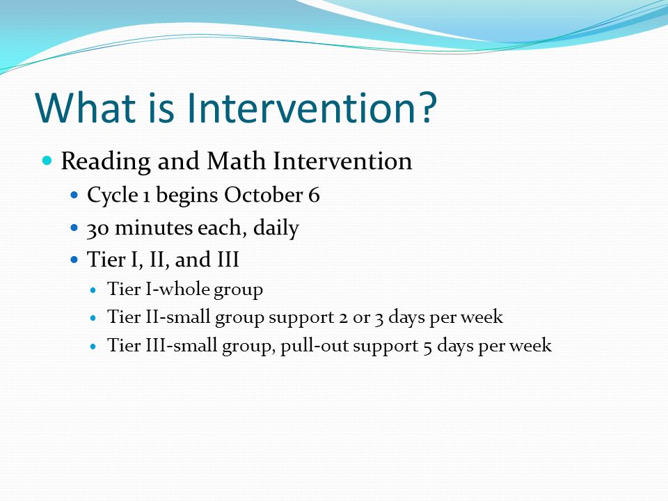 What is Intervention.