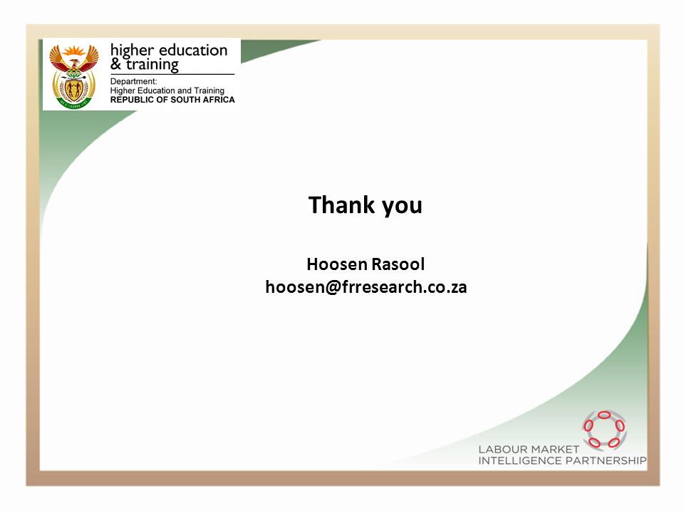 Thank you Hoosen Rasool