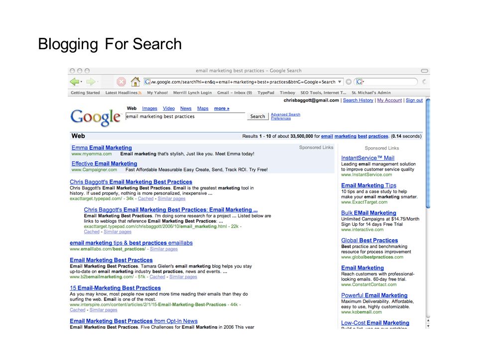 Blogging For Search