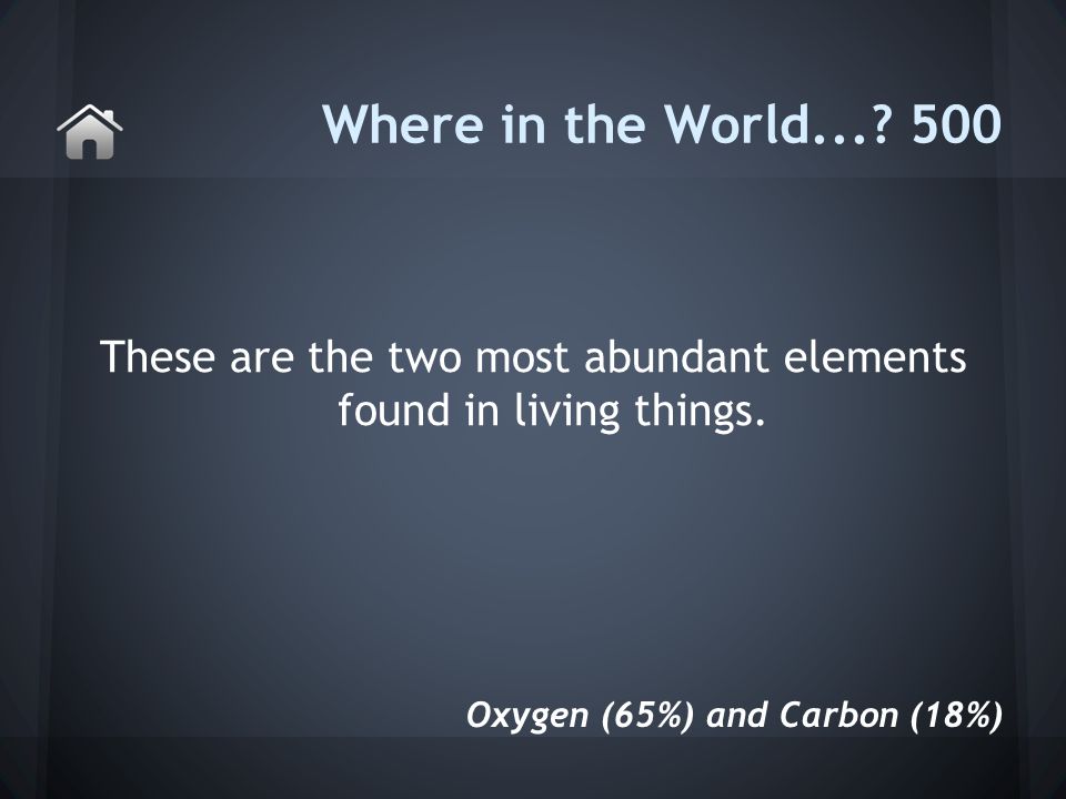 These are the two most abundant elements found in living things.