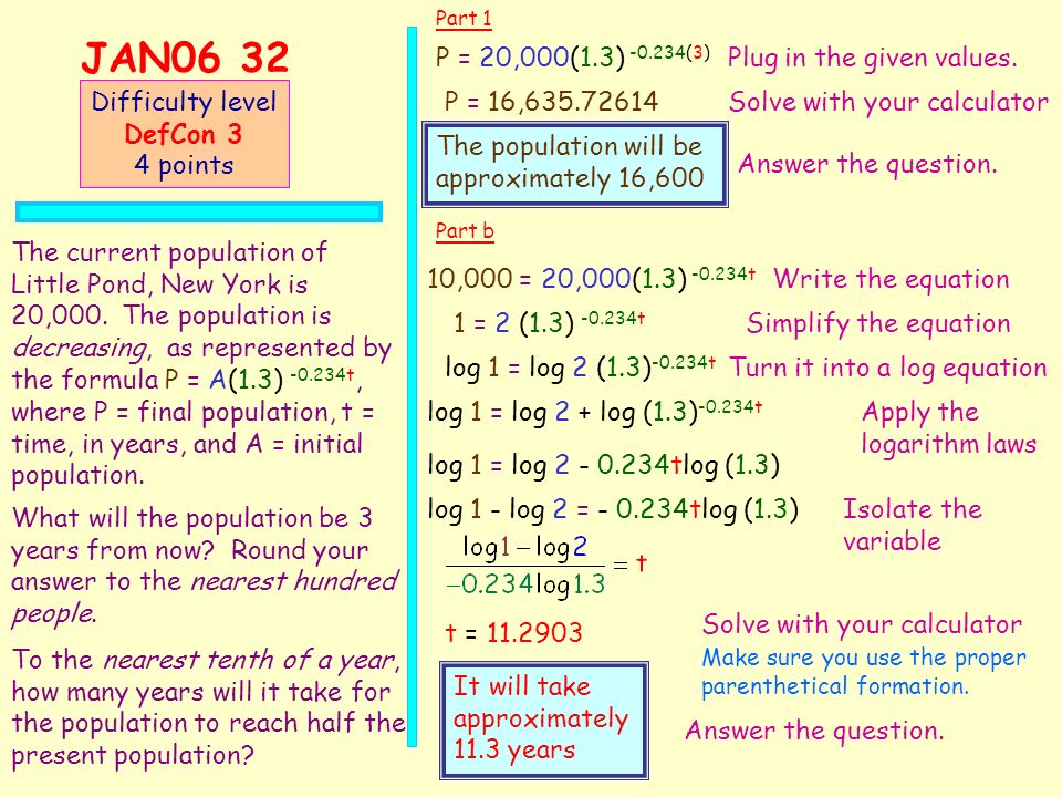 Solving Exponential Equations An Equation Is 6 Jan02