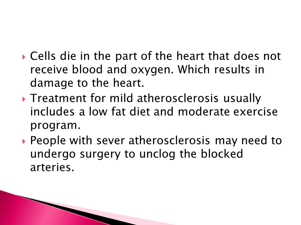 Cells die in the part of the heart that does not receive blood and oxygen.