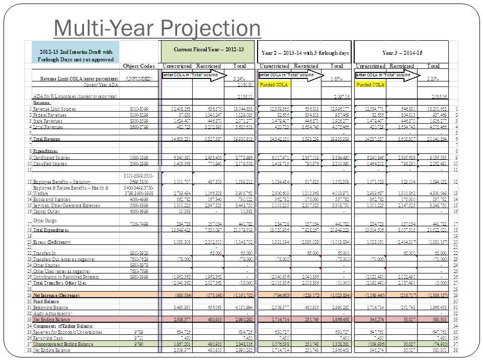 Multi-Year Projection