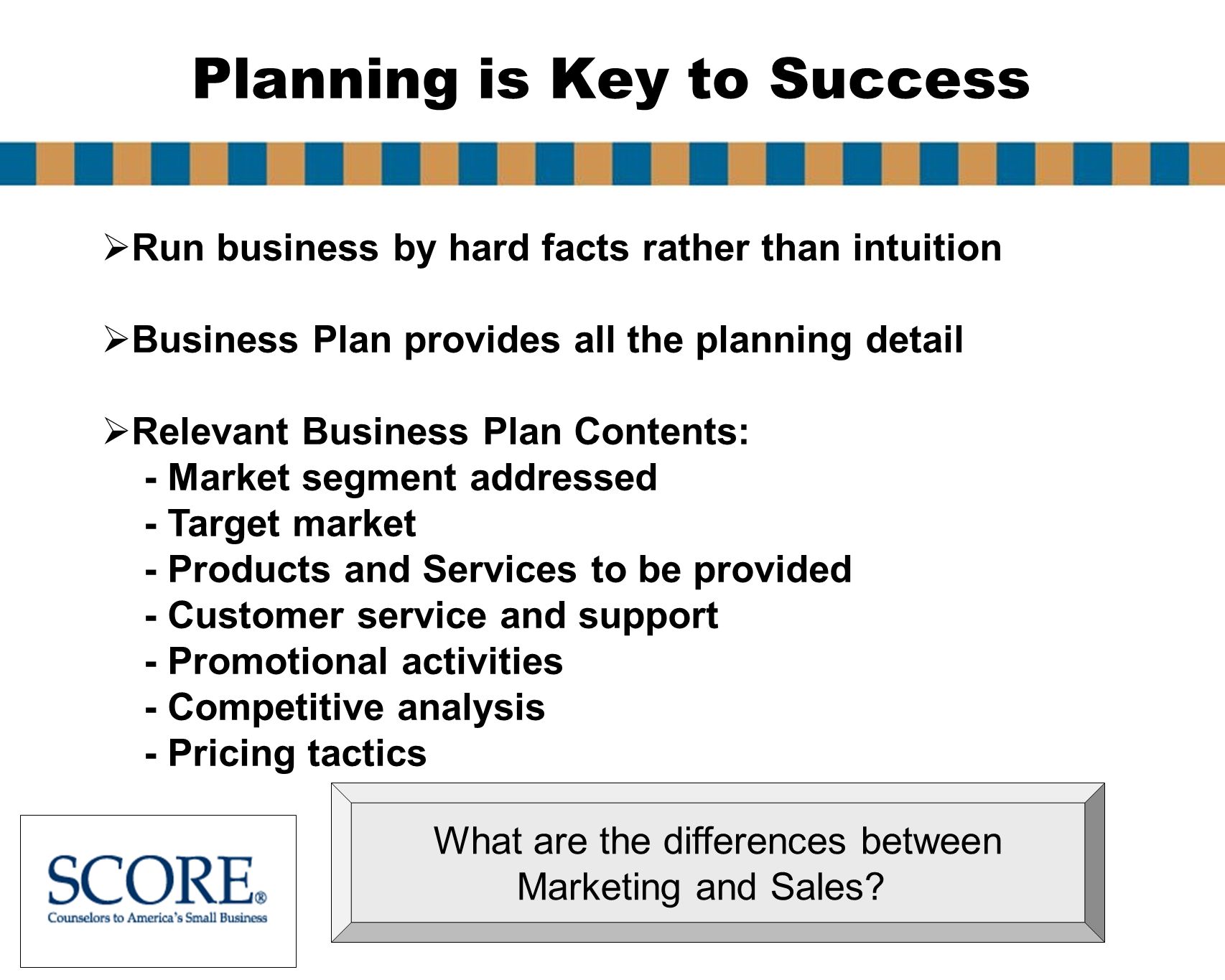 Score business plan
