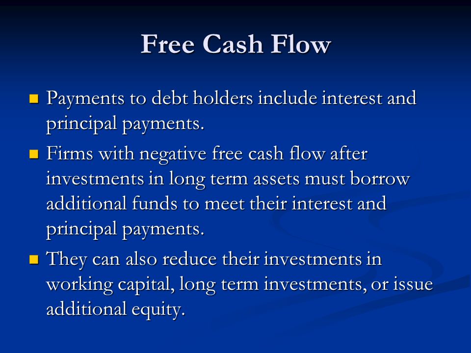 principal payments