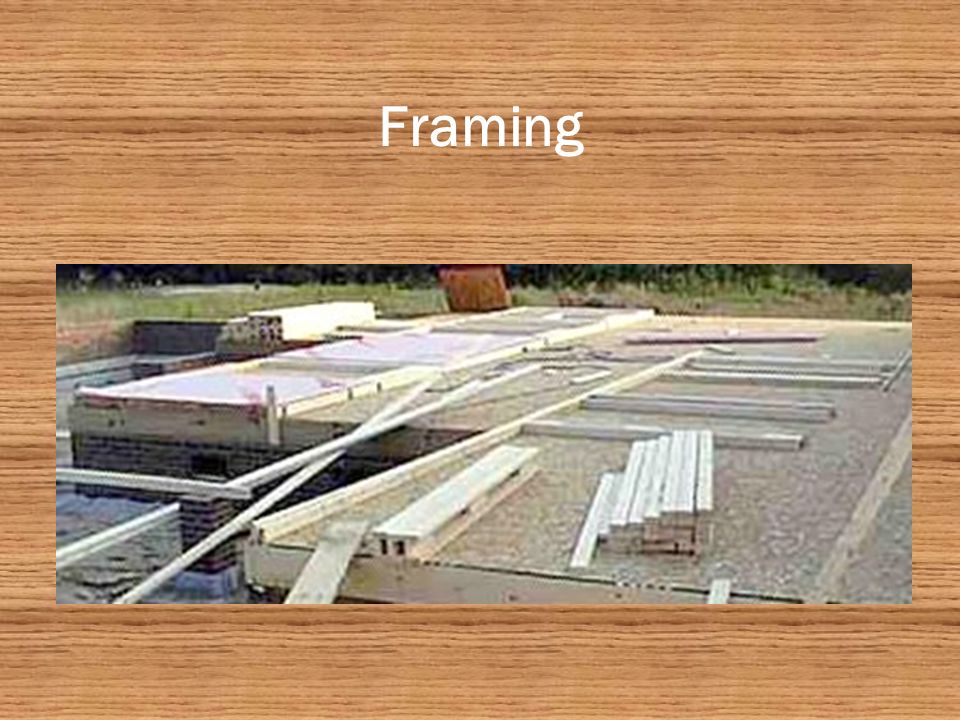 Framing 2 x4 Studs (16 apart) 2 x4 Top Plates 2 x4 Sole Plate ½ Sheathing (External) ½ Fire Wall (External) 2-2 x10 Header