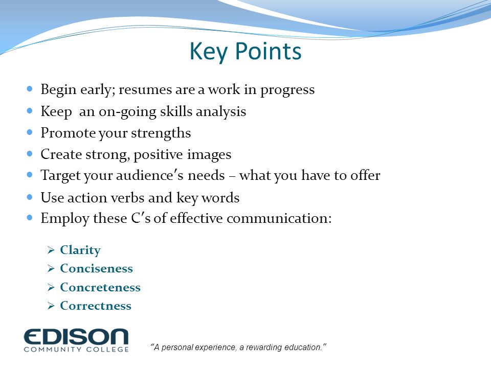 personal strength in resume