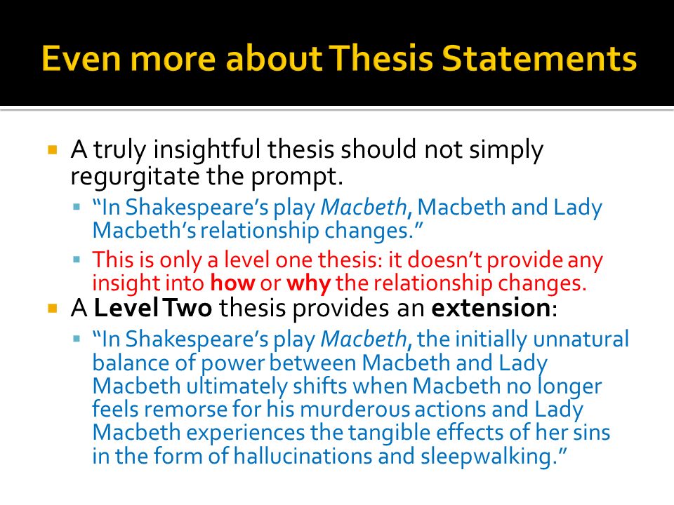 good thesis statements for macbeth good thesis statements for macbeth