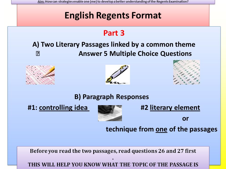 English regents essay booklets