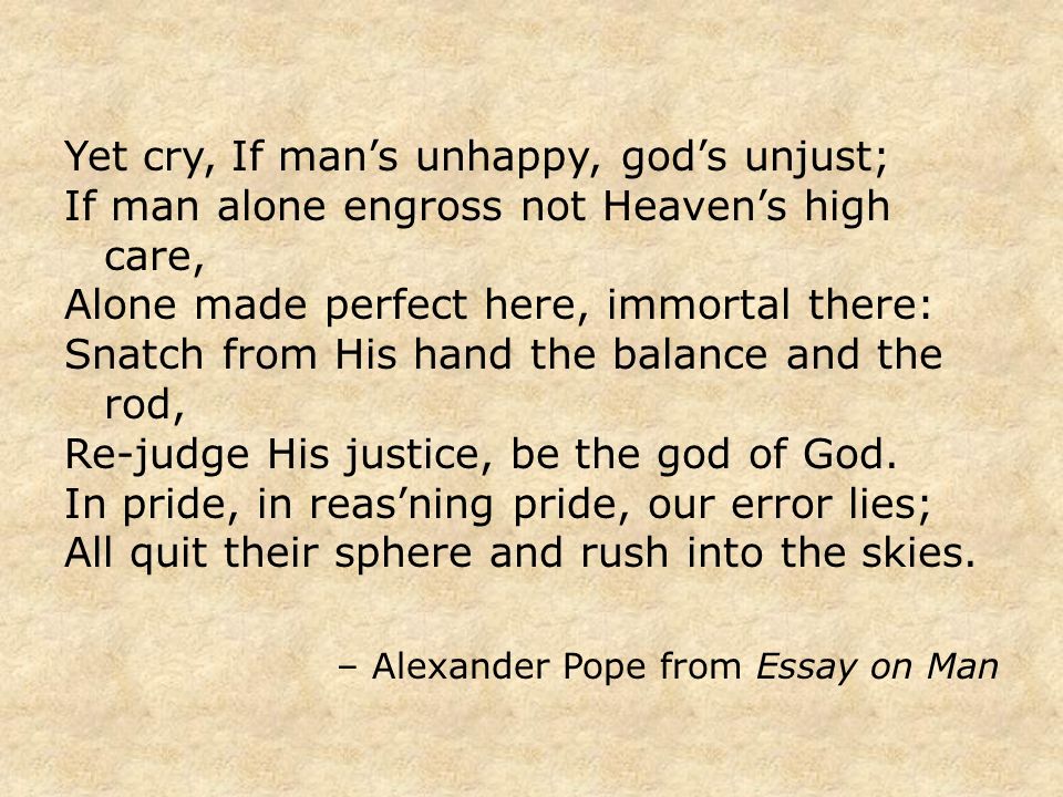 perfection in popes an essay on man perfection in popes an essay on man