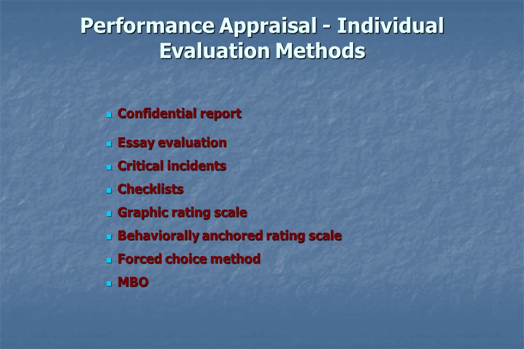 essay evaluation method