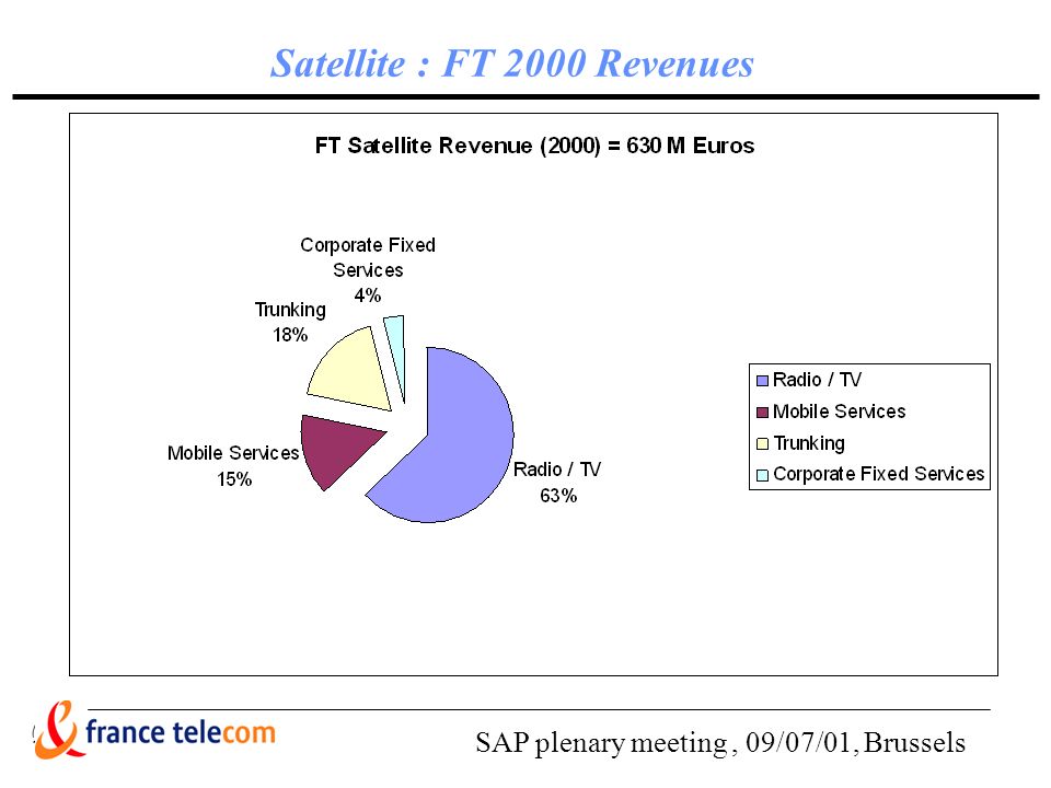 SAP plenary meeting, 09/07/01, Brussels Satellite : FT 2000 Revenues