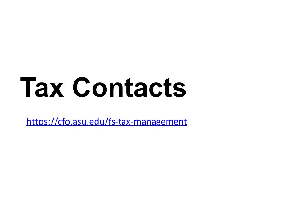 Tax Contacts