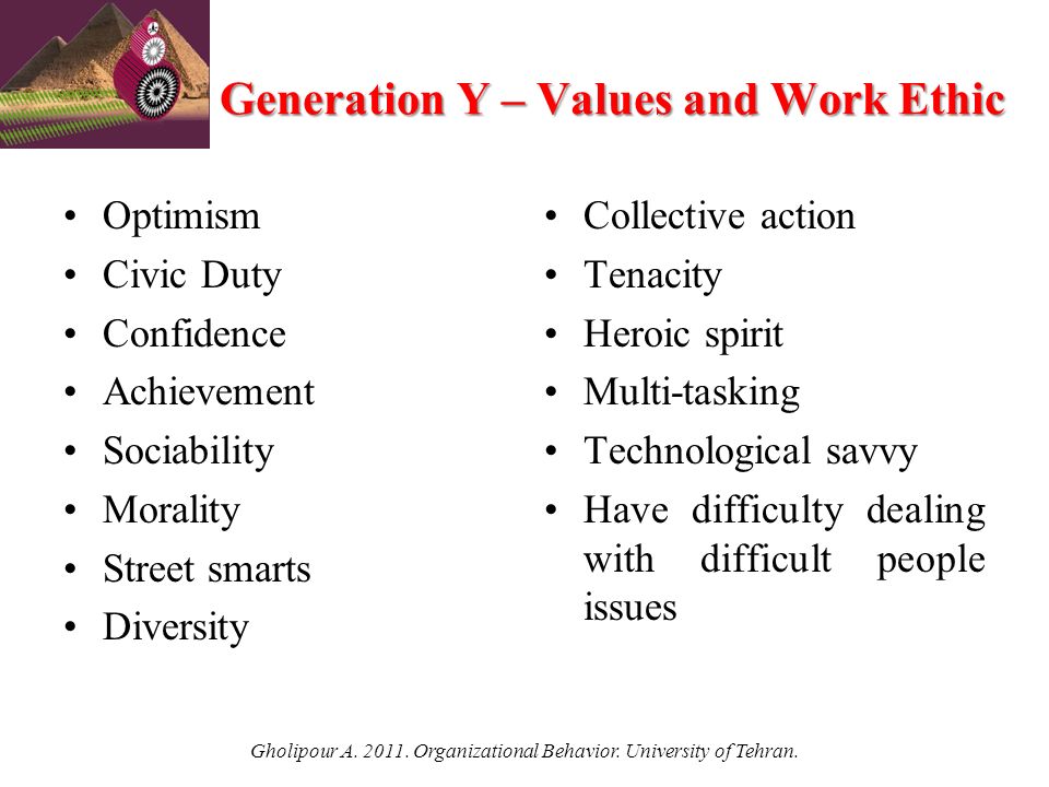 gen y work ethic